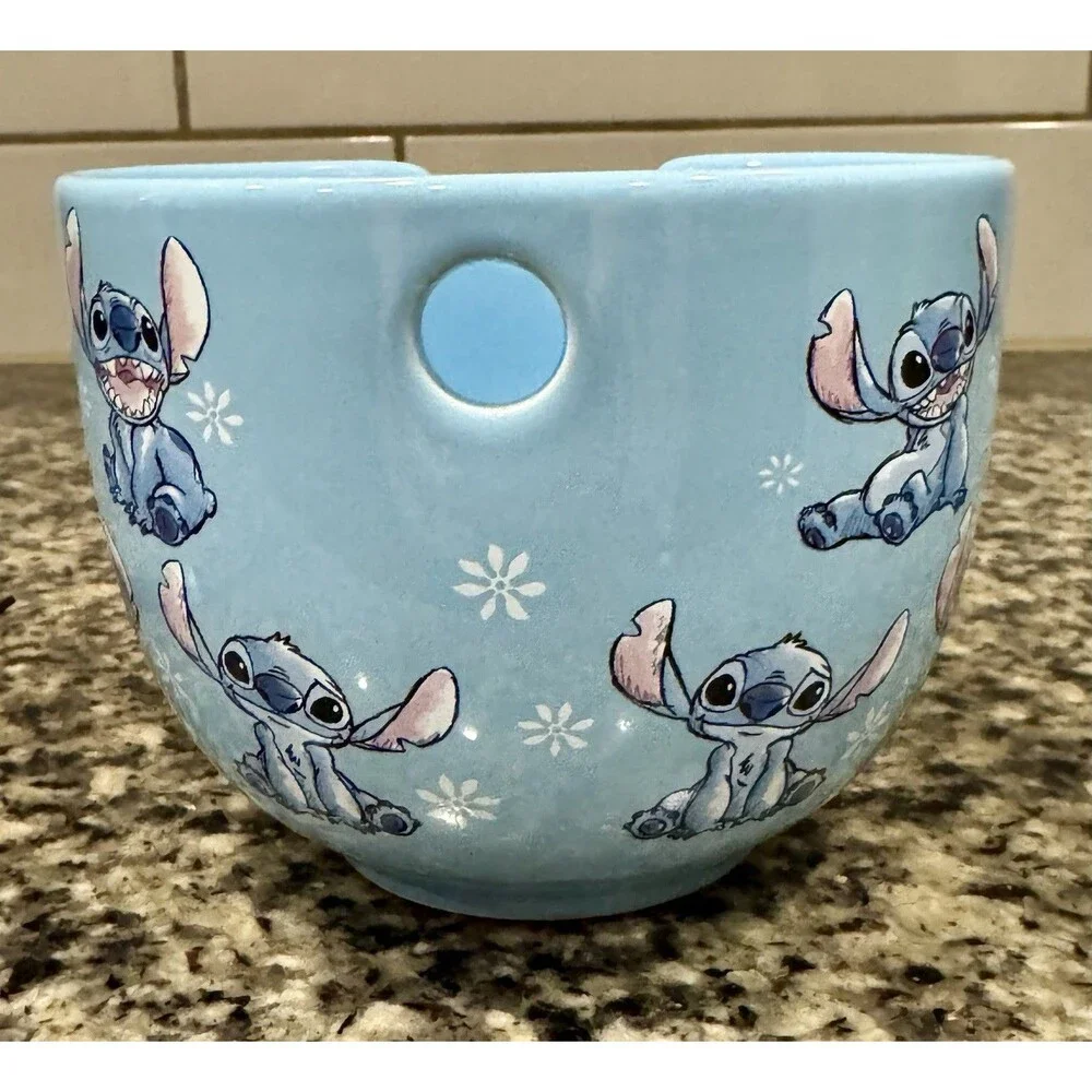 Silver Buffalo Disney Lilo Stitch 20oz Ceramic Rice Bowl & Chopstick Dinning Set
